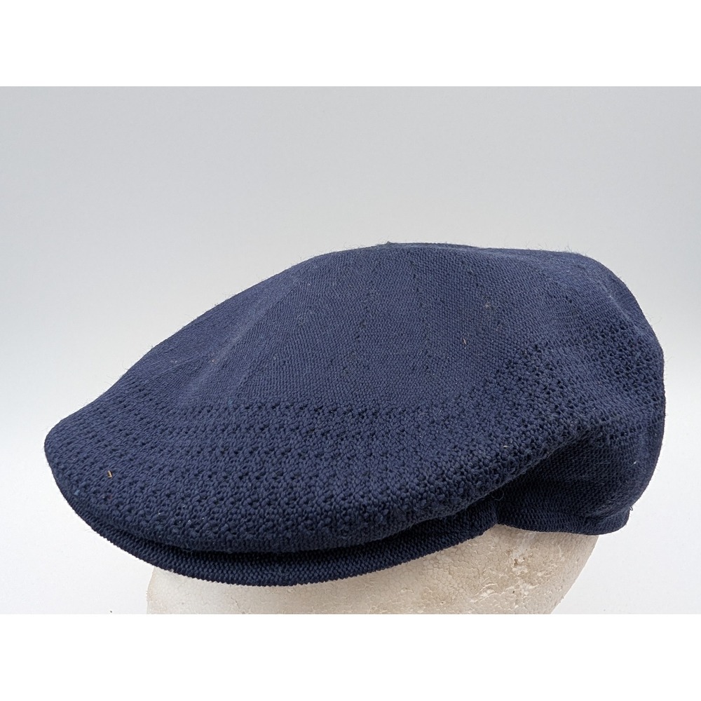 Kangol Bermuda Casual 0397BC Navy Blue Knit Flat Cap Hat Mens Ventair